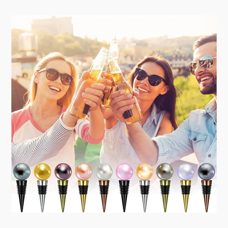 30 Pieces Blank Bottle Stopper With Threaded Post Metal Wine Stopper Inserts Set Hardware For Wood Turning DIY Project