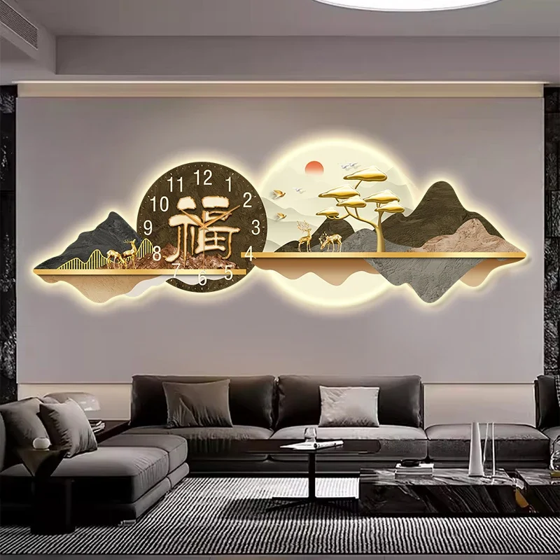 Vintage Luxury Wall Clocks Led Big Size Digital Modern Aesthetic Design Wall Watch Nordic Simple Horloge Murale Wall Decor