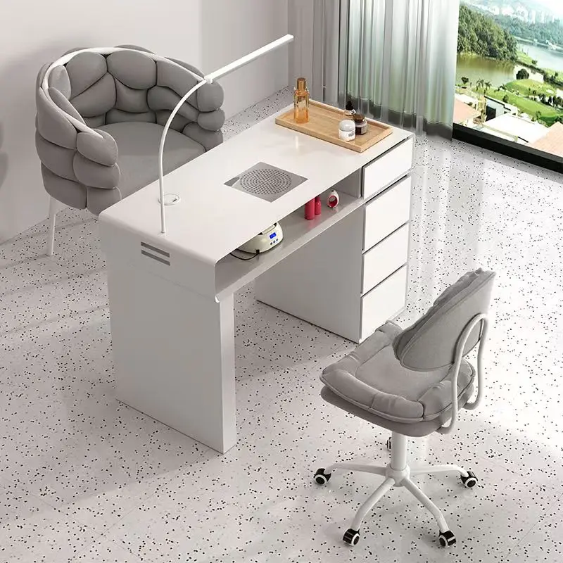 Nail Salon Manicure Tables Makeup Manicure Furniture Set White Nail Table For Sale