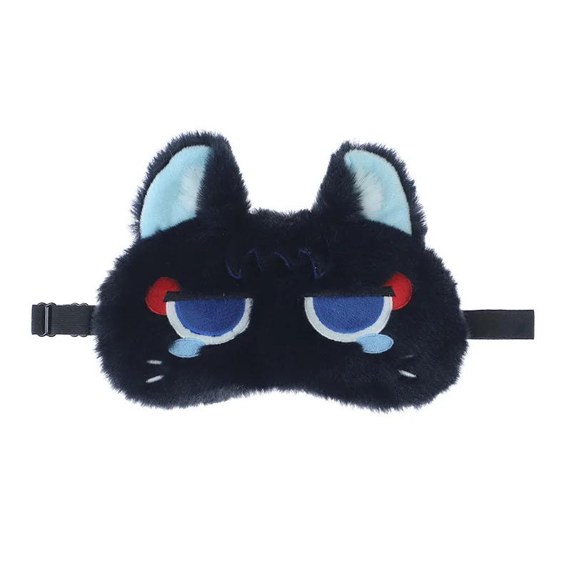 Genshin Impact Cute Sleep Eye Mask Scaramouche Light Blocking Ice Pack Relieve Eye Fatigue Cartoon Cat Shaped Nap For Women view 5