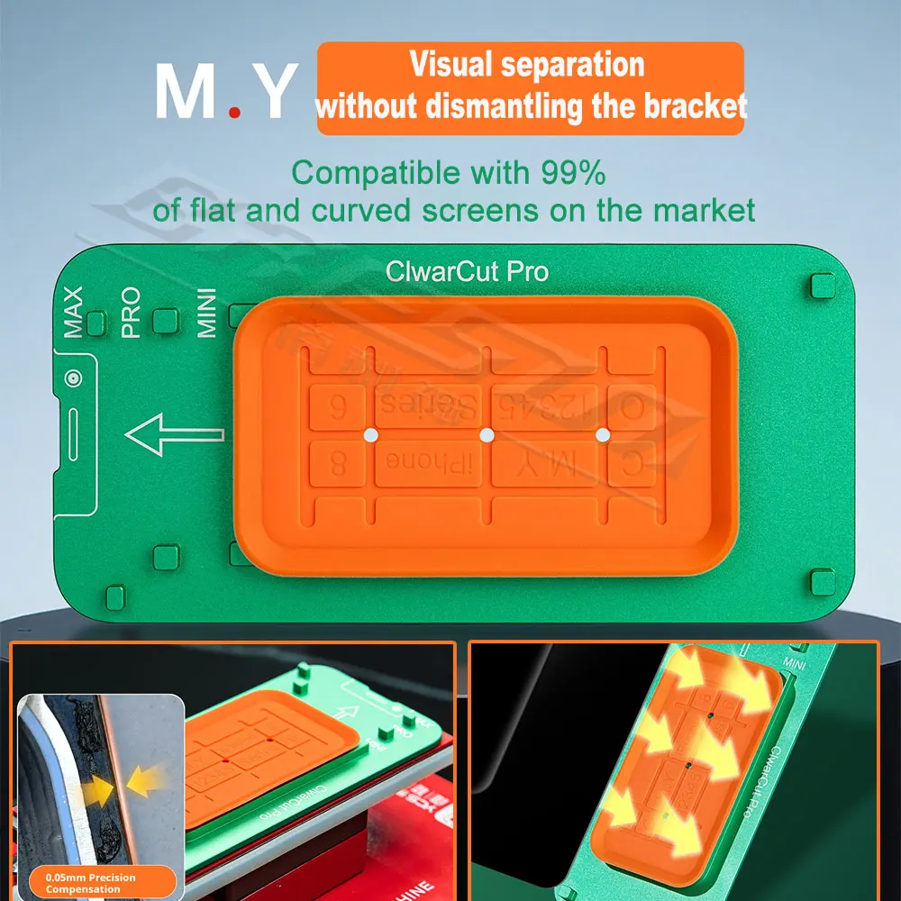 M.Y - Visual Separation Mold Visual Separation Without Dismantling the Bracket Compatible with 99% of Flat/Curved Screens on the