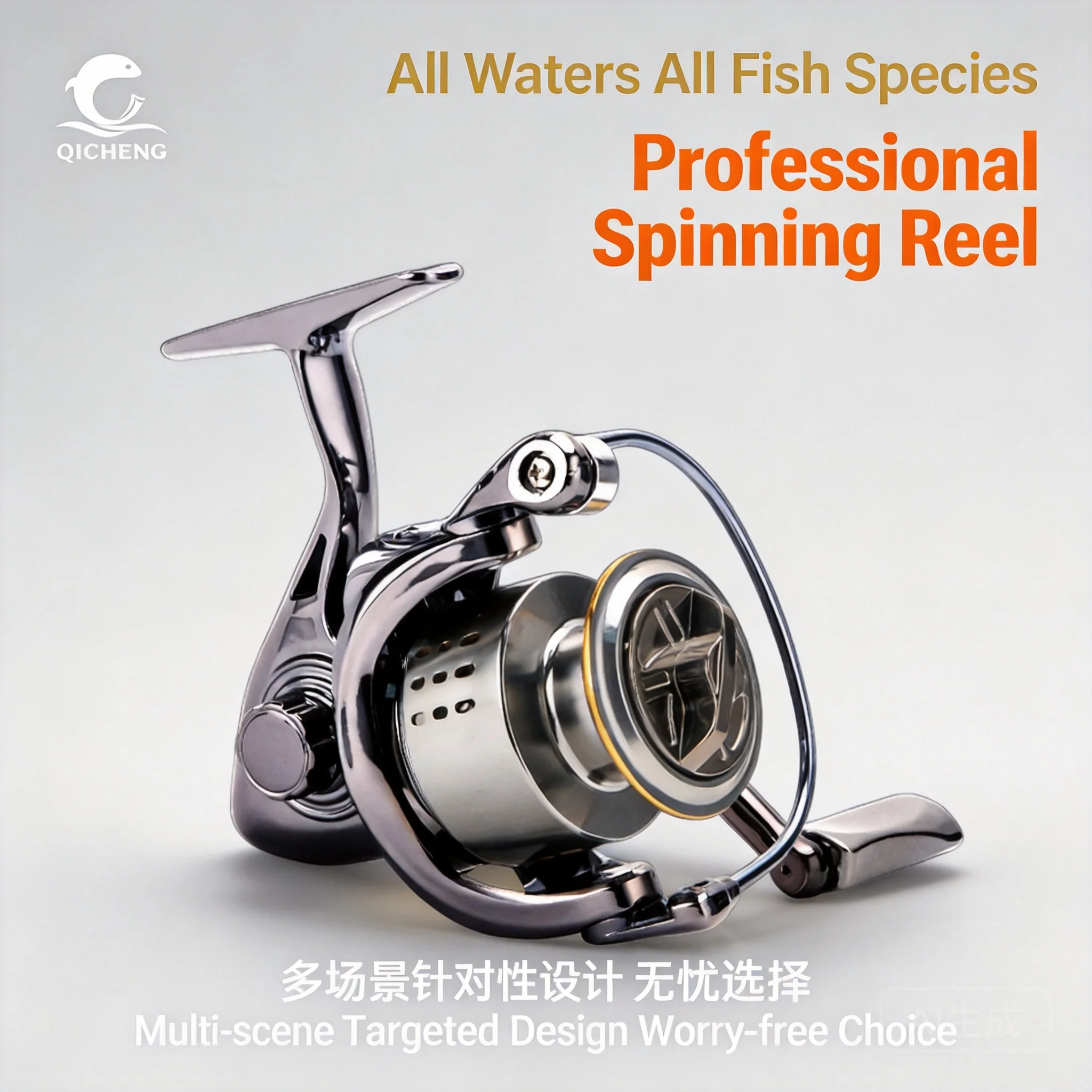 Ice Fishing Reel - Mulinello da Pesca Ultraleggero S Elettroplaccato