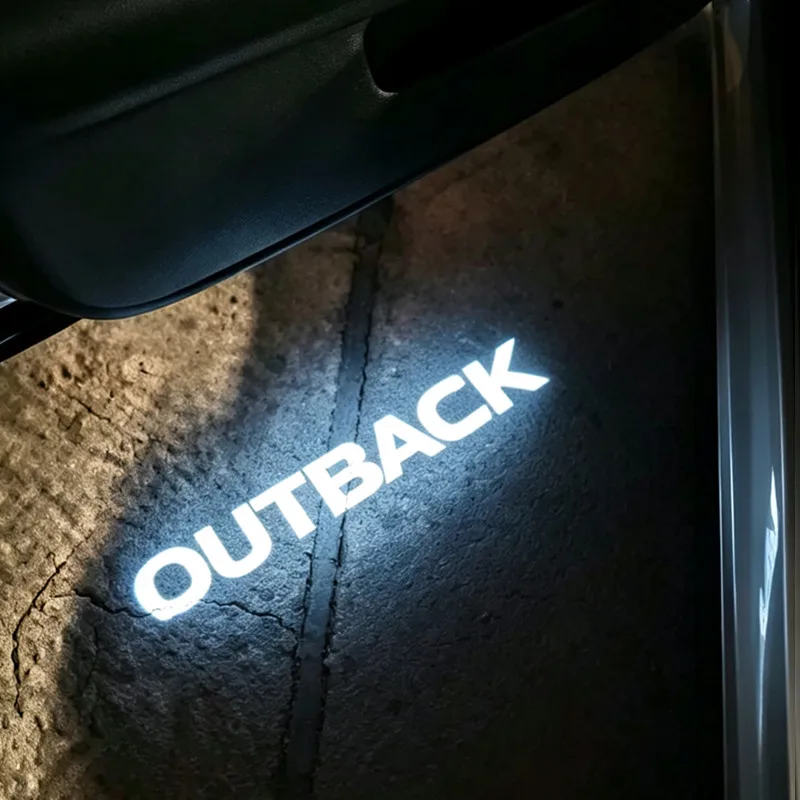 2PCS Car Door Welcome Lights Projector Logo Wireless Sensing For Subaru Outback 2012-2024