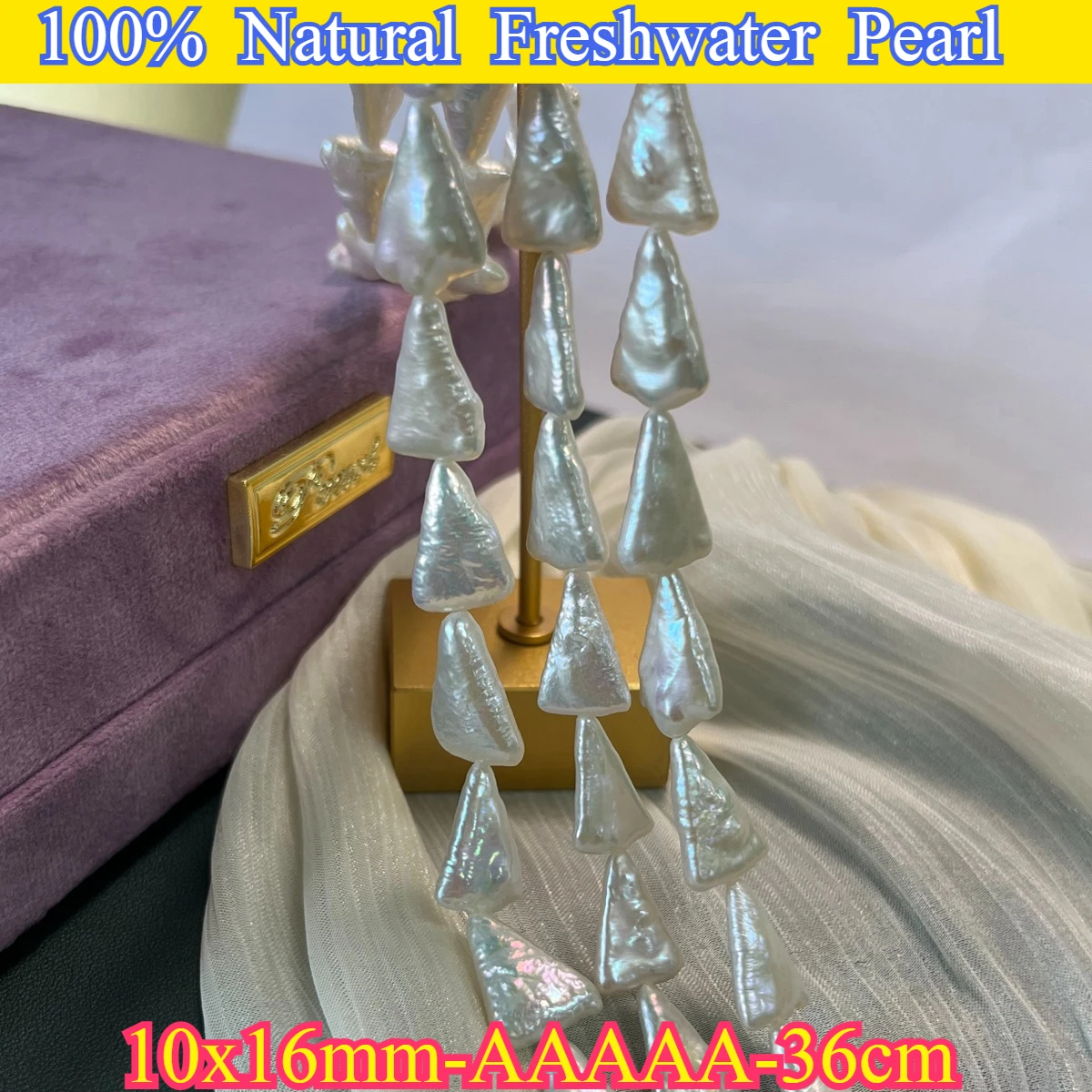 

10x16mm AAAAA New Hot Sale Baroque Triangle Natural Freshwater Pearl Spacer Bead Jewelry Make DIY Necklace Bracelet Women Gift