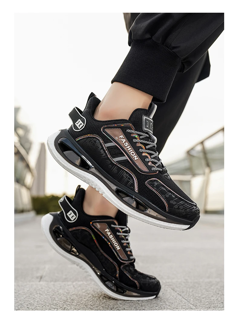 Herren Stoßdämpfende Leichte Freizeitschuhe Frühling Sommer Weichsohlige Atmungsaktive Outdoor-Renn-Laufschuhe Studenten-Speed-Sportschuhe – Detail 15