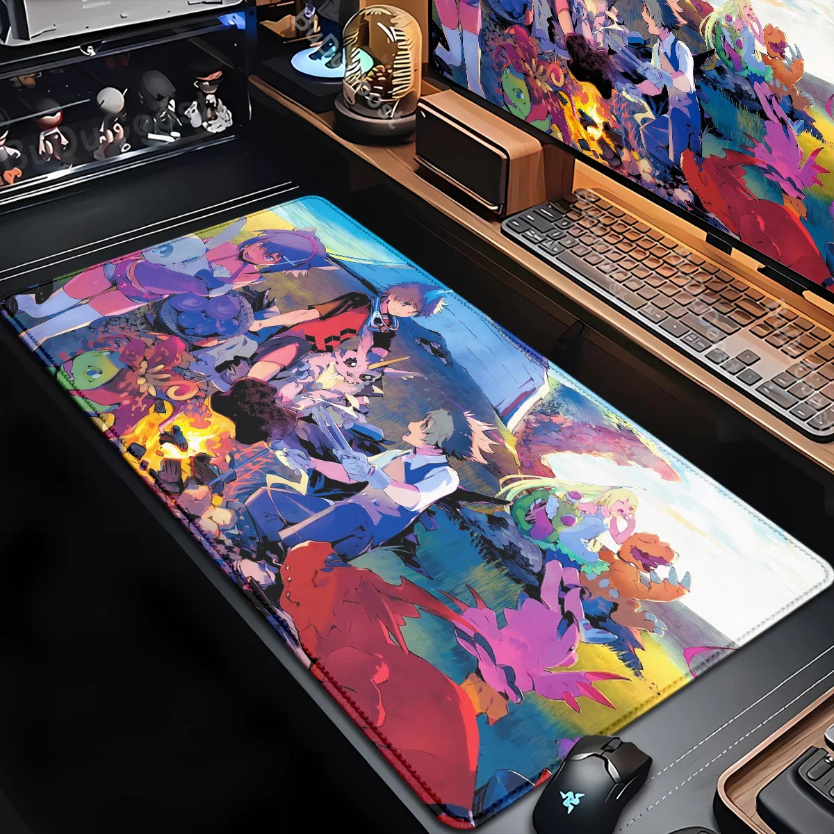 Mouse Pad Digimon Gaming Table Pad Anime Playmat Office Keyboard Desk Mats Natural Rubber Carpet 40x90cm Anti-Slip Speed Cushion