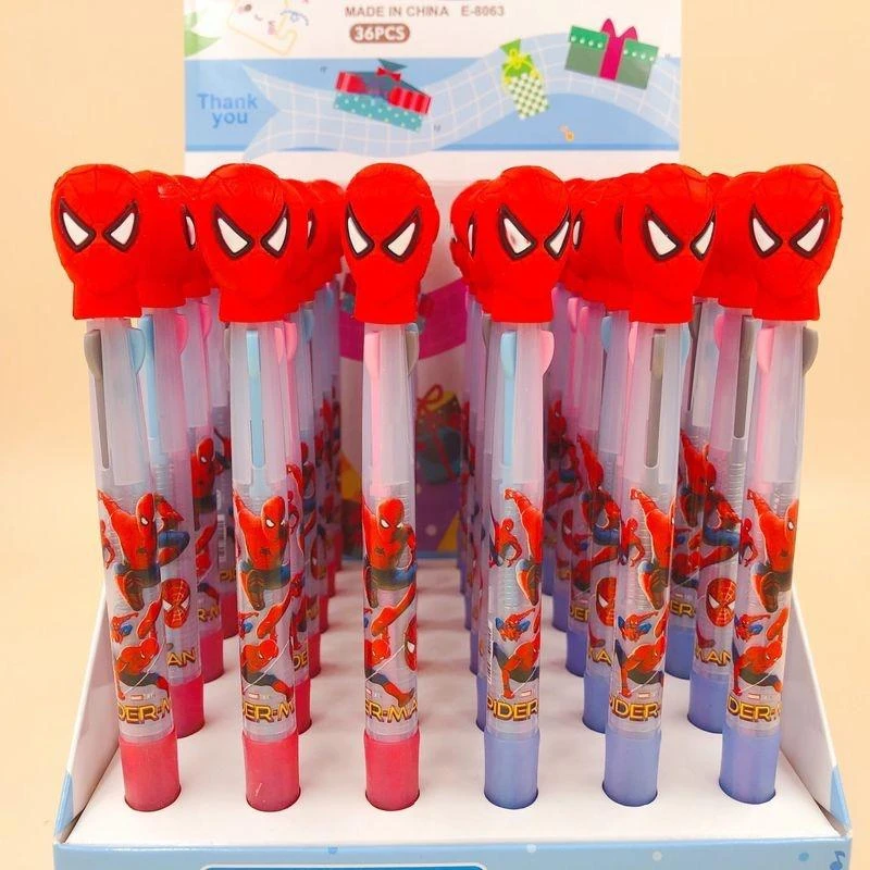 

36pcs Disney Spiderman 3colors Ball Point Pens Quick Drying Writing Multicolor Pen Students School Office Supplies Stationery