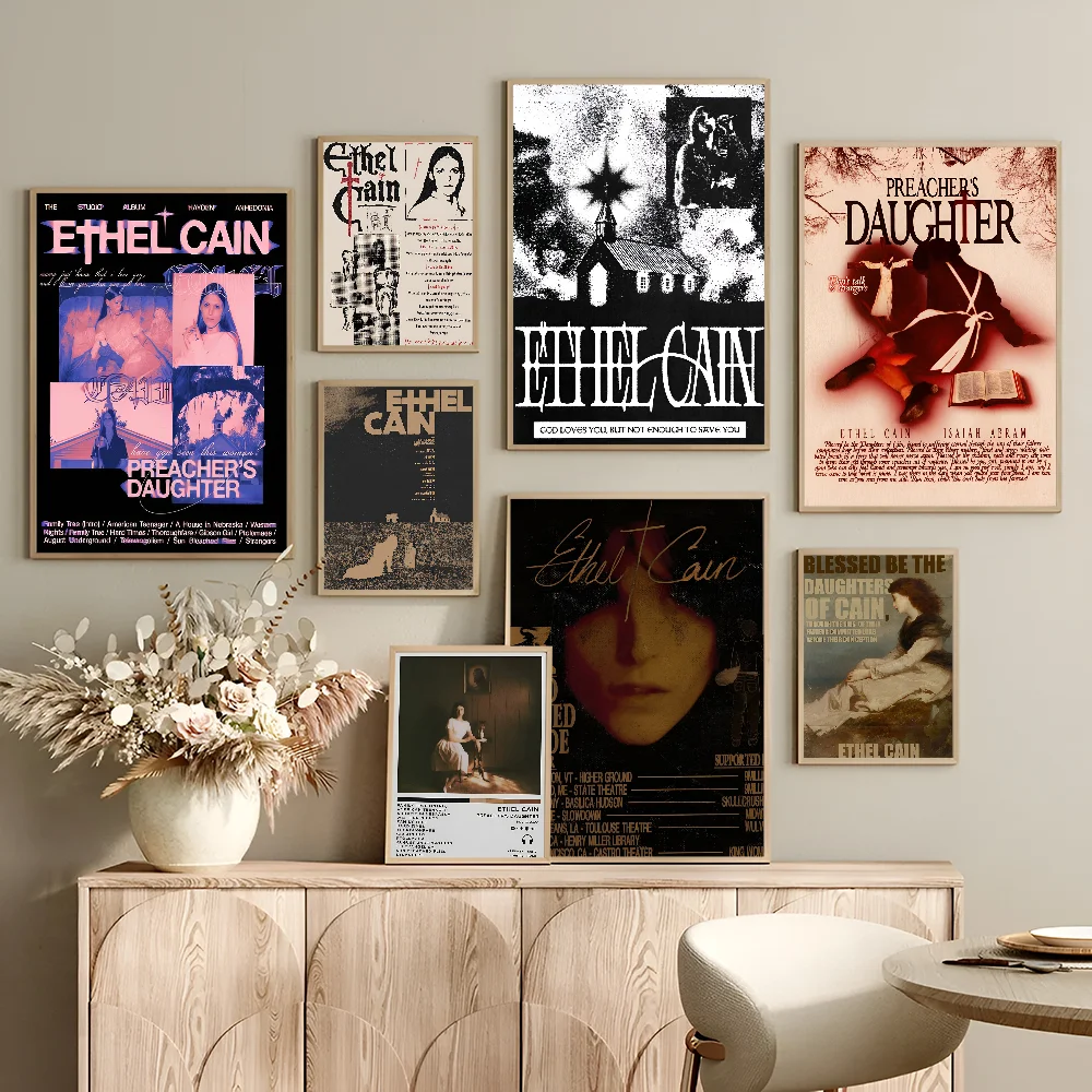 Singer Ethel-Cain Music Whitepaper Poster HD Quality Poster Wall Art Painting Study Room Wall Decor