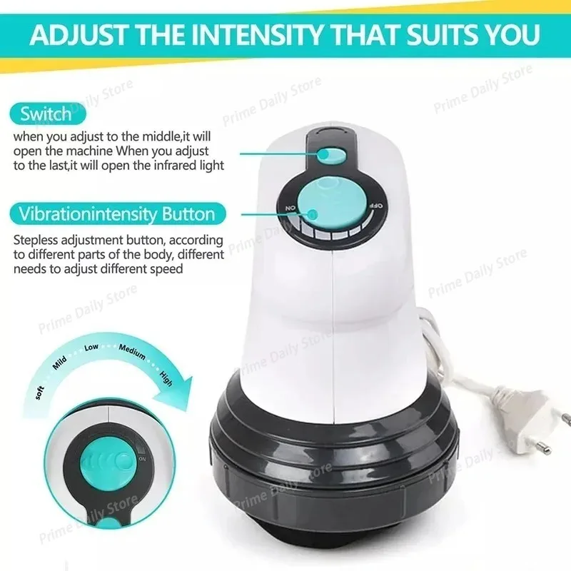 Handheld Electric Infrared Body‑Slimming Massager, Anti‑Cellulite Equipment for Arm Leg Hip and Abdominal Fat Reduction