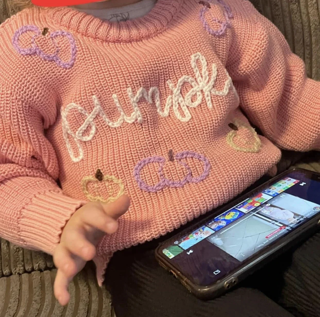 

Personalized Baby Sweater Crew Neck Boys Pullover Girls Custom Name Bottoming Knitted Sweater