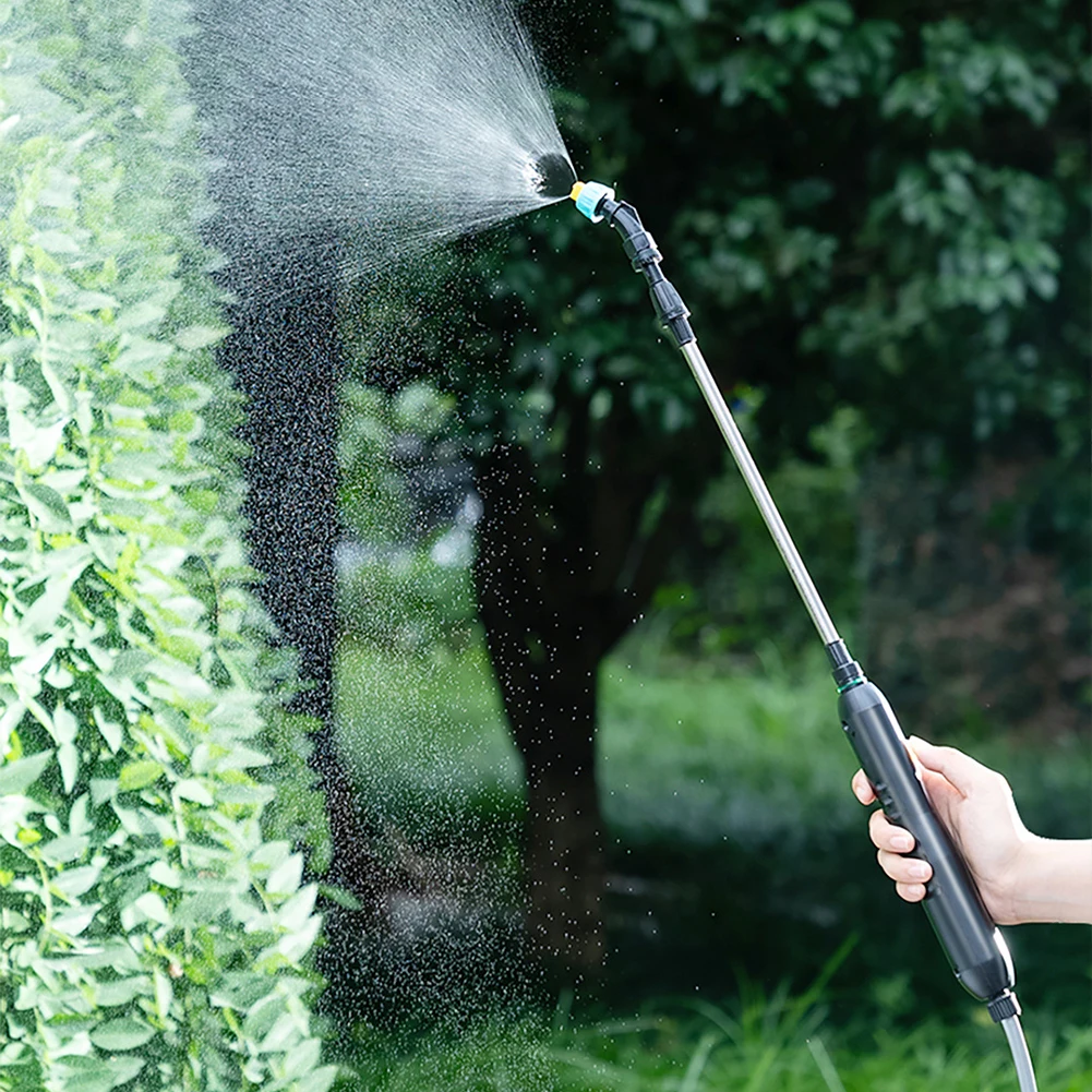 3M Hose Telescopic Handle with 3 Mist Nozzles Battery Powered Sprayer Wand 7.4V Rechargeable Electric Water Sprayer