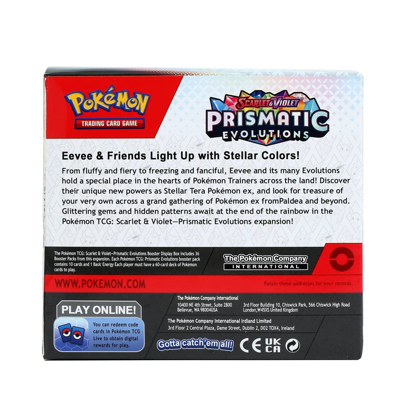 Stock *360Pcs Pokem Destined Rivals Prismatic Evolutions Card Stellar Crown 151 Ultra Prism English Booster Battle