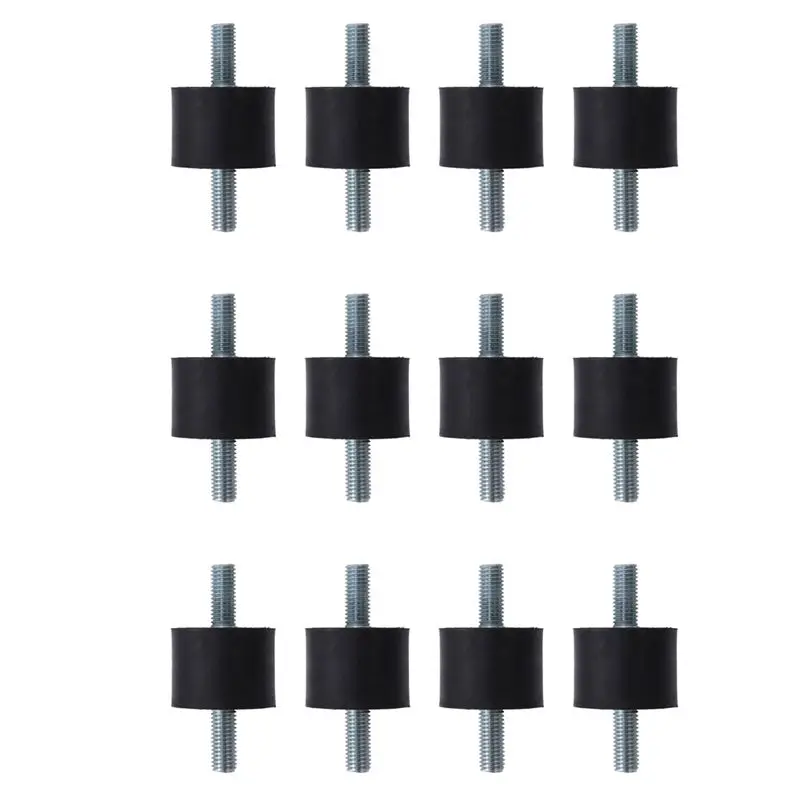 

Простые в использовании 12 шт. резиновых виброизоляторов M10 с двойной внешней резьбой, прочные, антивибрационные.
