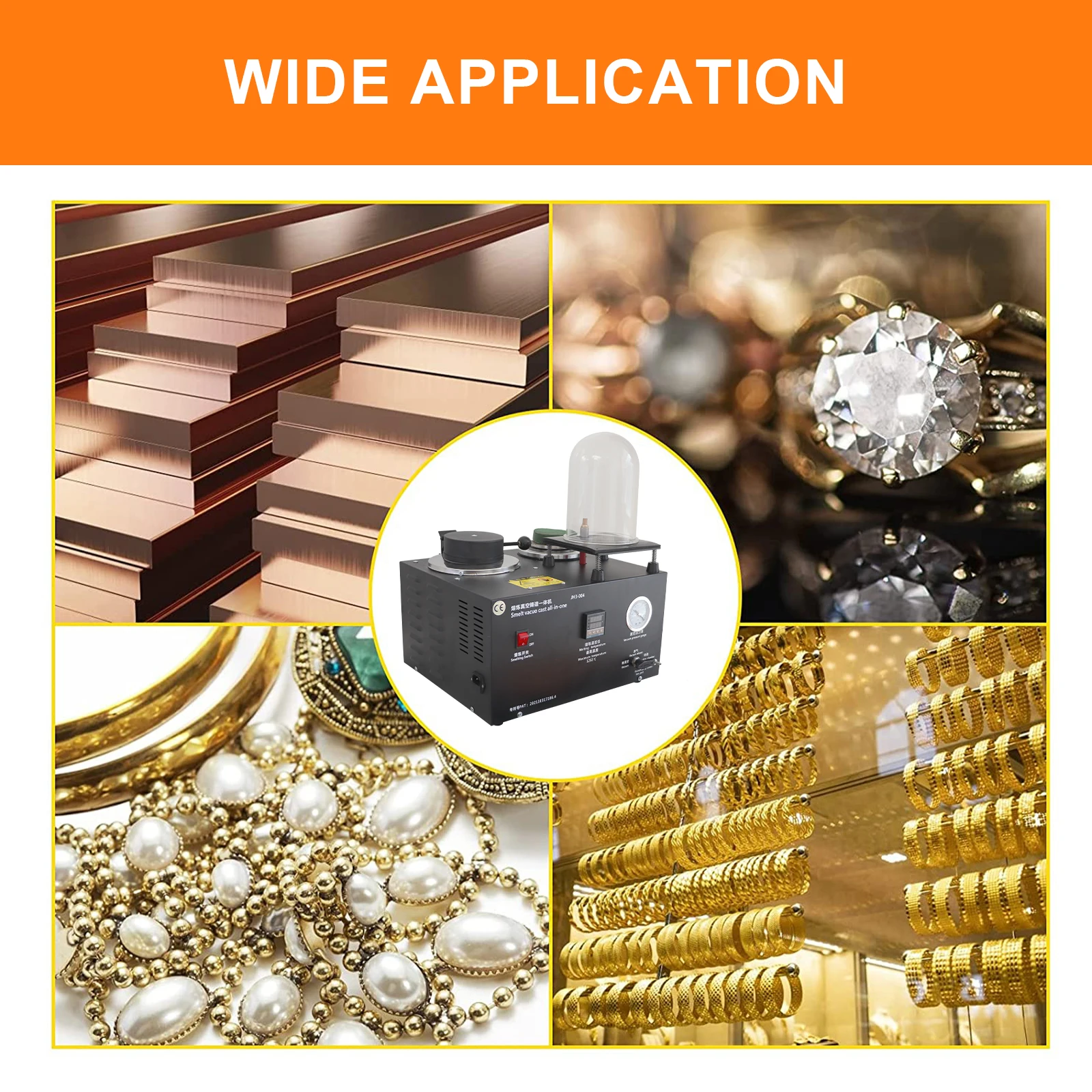 2L Lost Wax Cast Combination Gold Melting Furnace Gold Melting Machine Vacuum Casting Machine Jewelry for Aluminium Silver