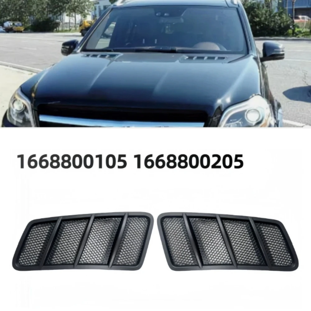 

Front Left+Right Hood Air Vent Grille A1668800105 A1668800205 For Mercedes Benz 2012-2015 W166 GL350 450