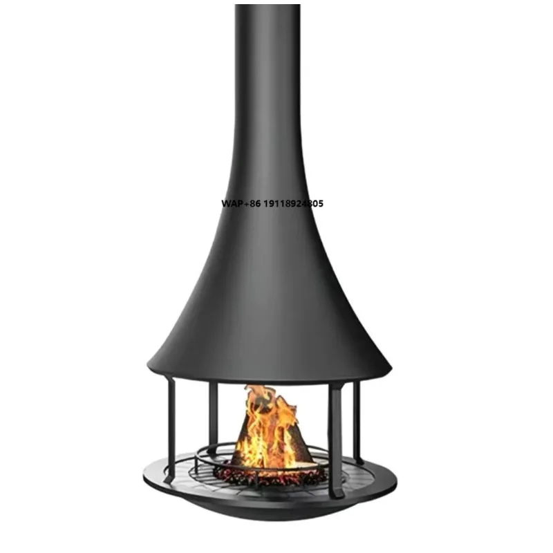 Contemporary Floating Fireplace with 360 Fire View for Open Concept