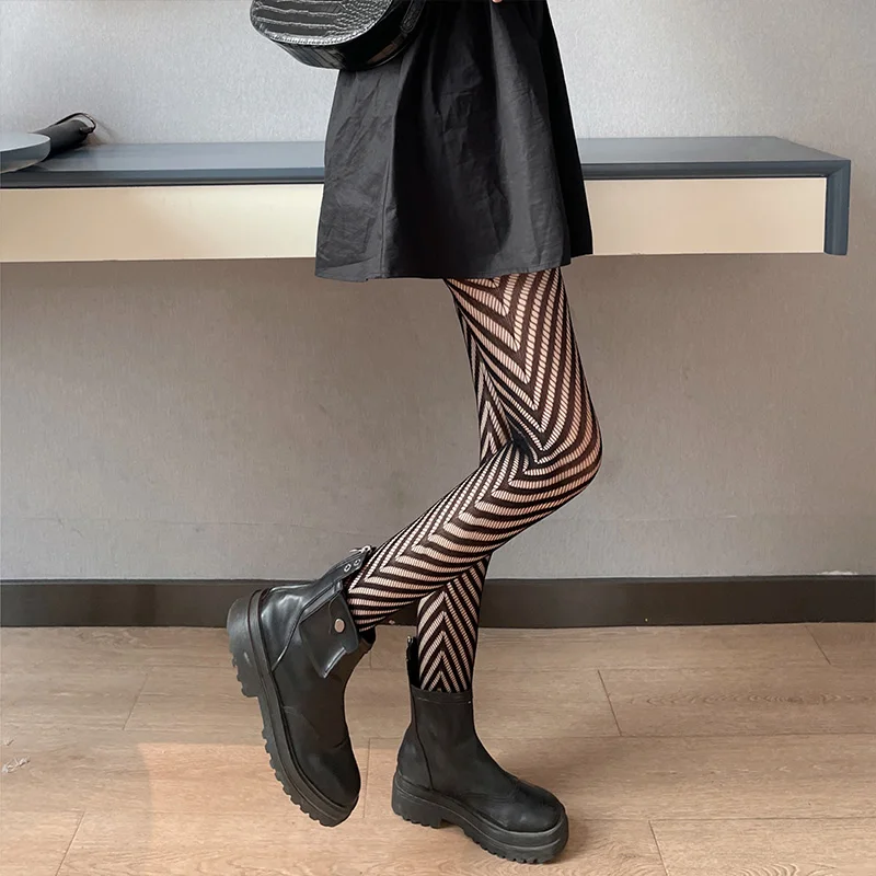 Sexy women's Twill Weave Breathable Stockings Sanrio Black Stockings Lolita Sexy Tights Anime Kuromi Style Fishnet Stockings