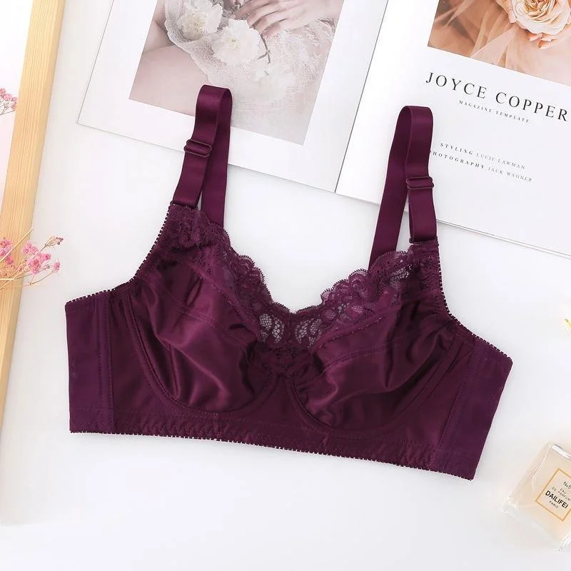 

Lace Bra Unlined Bralette Brassiere Top Sexy Intimate Underwear B C D E F G H Cup 34 36 38 40 42 Plus Size Lingerie For Women