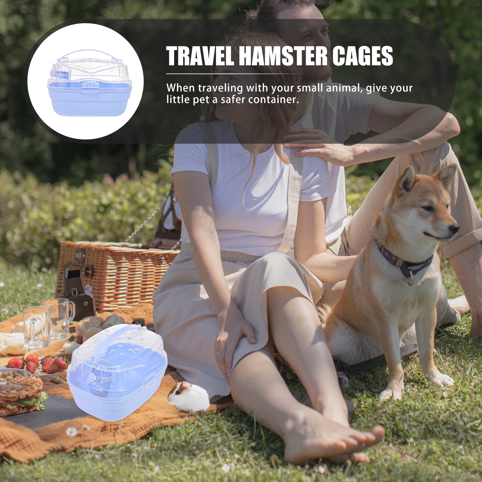 

Handheld Cage Hamster Carrier Ferret Chinchilla Gerbil Reptile Travel Pp Guinea Pig Crate Portable