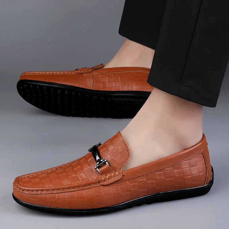 Summer Mens Genuine Leather Loafers Shoes Men Luxury Lofer Shoe Breathable Mocasines Hombre Dropshipping