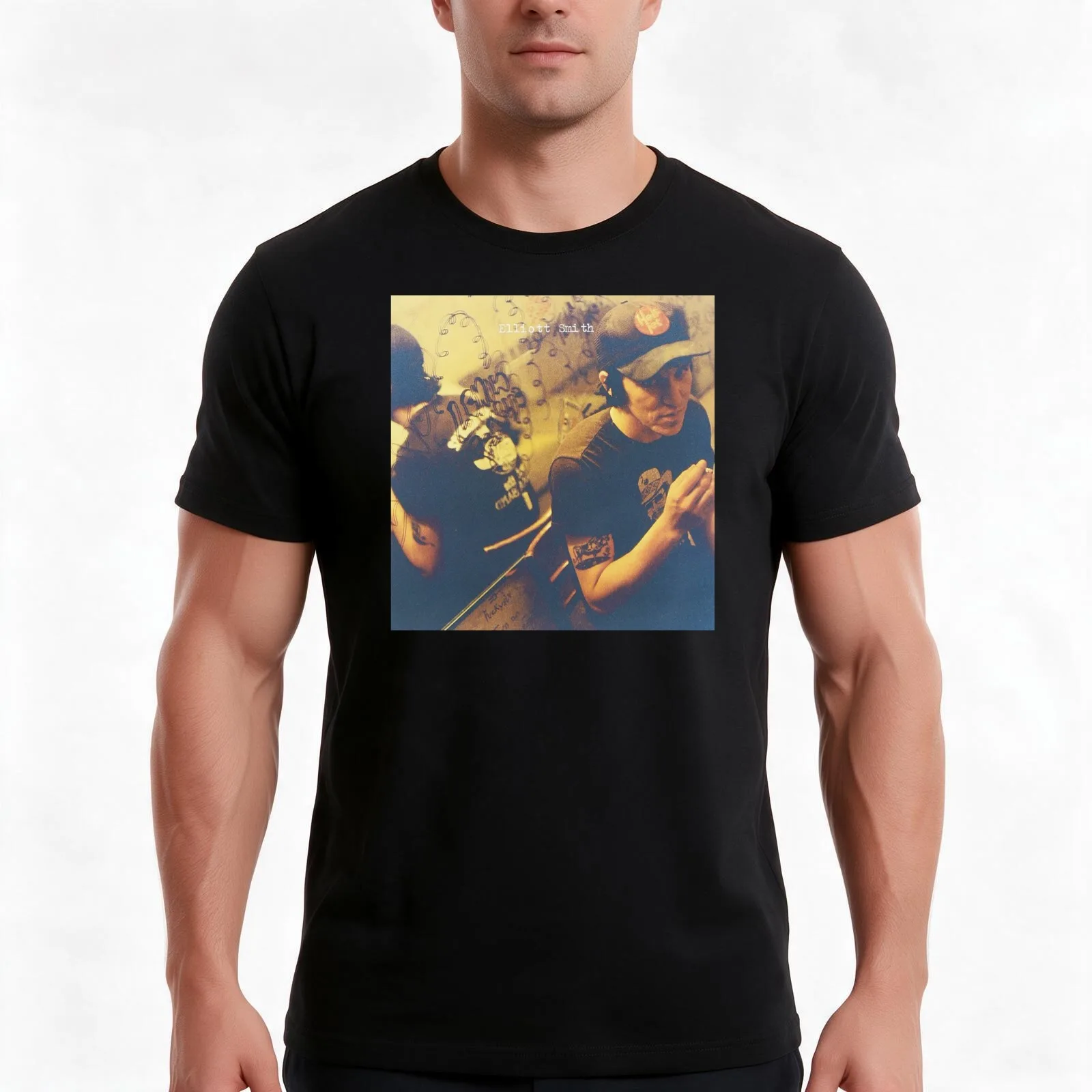 Elliot Smith T-Shirt Summer Casual Cotton Tee Oversized Streetwear Tops Vintage Graphic Print Loose Fit Short Sleeve