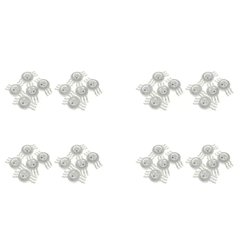 A36T-40Pcs 3X3W High Power RGB Red Green Blue LED Light Lamp Energy Saving Lamp Beads Bulbs 6PIN 45MIL 3W High Power Chip