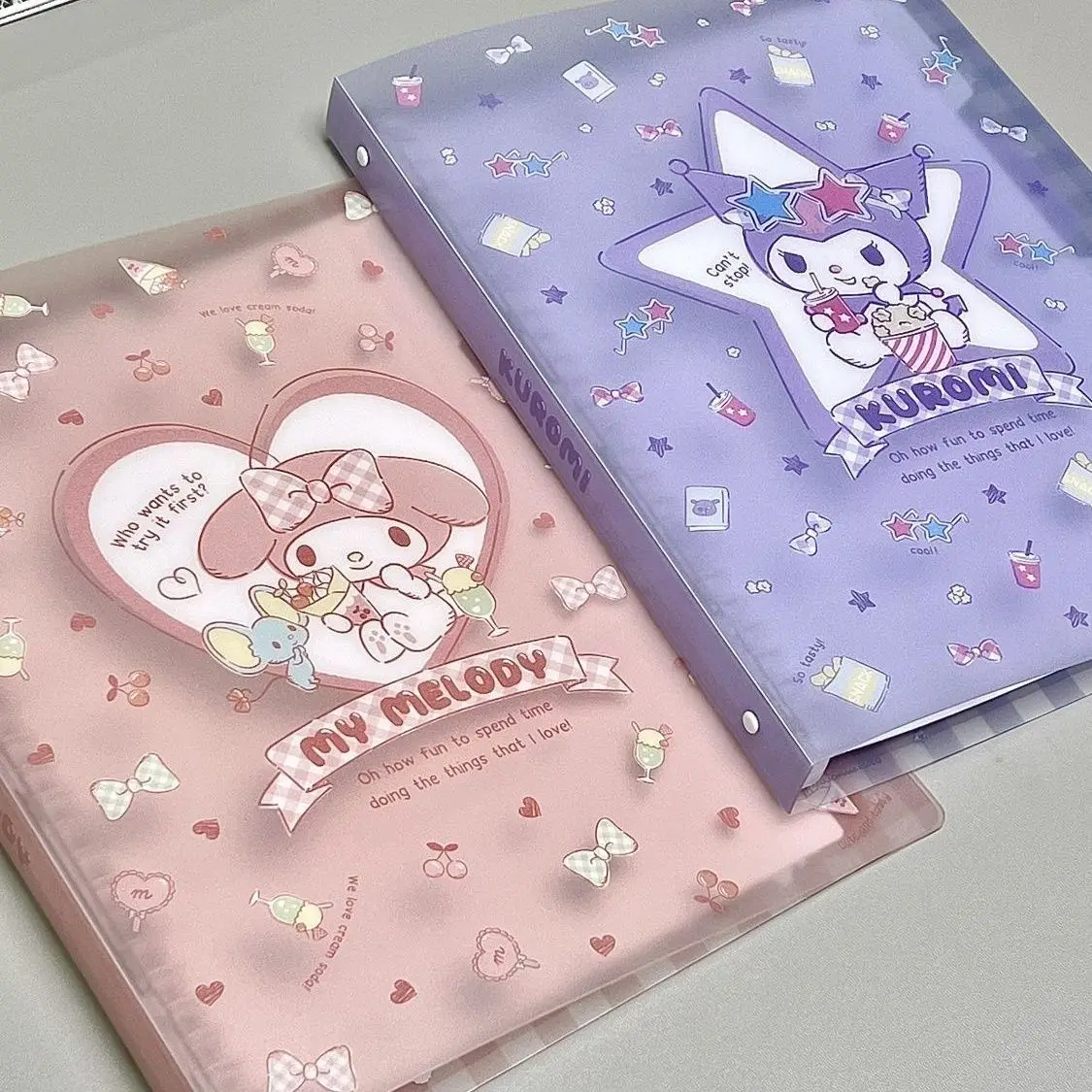 

Sanrio Kuromi B5 Loose-Leaf Binder Notebook, Cute Purple Kawaii Design, Refillable 26-Ring Binder for Students & Office Use