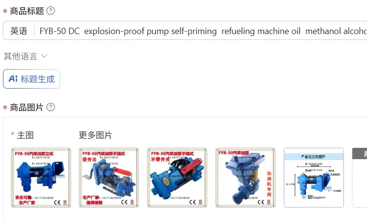 FYB-50 DC  explosion-proof pump self-priming  refueling machine oil  methanol alcohol  refueling artifact manufacturer