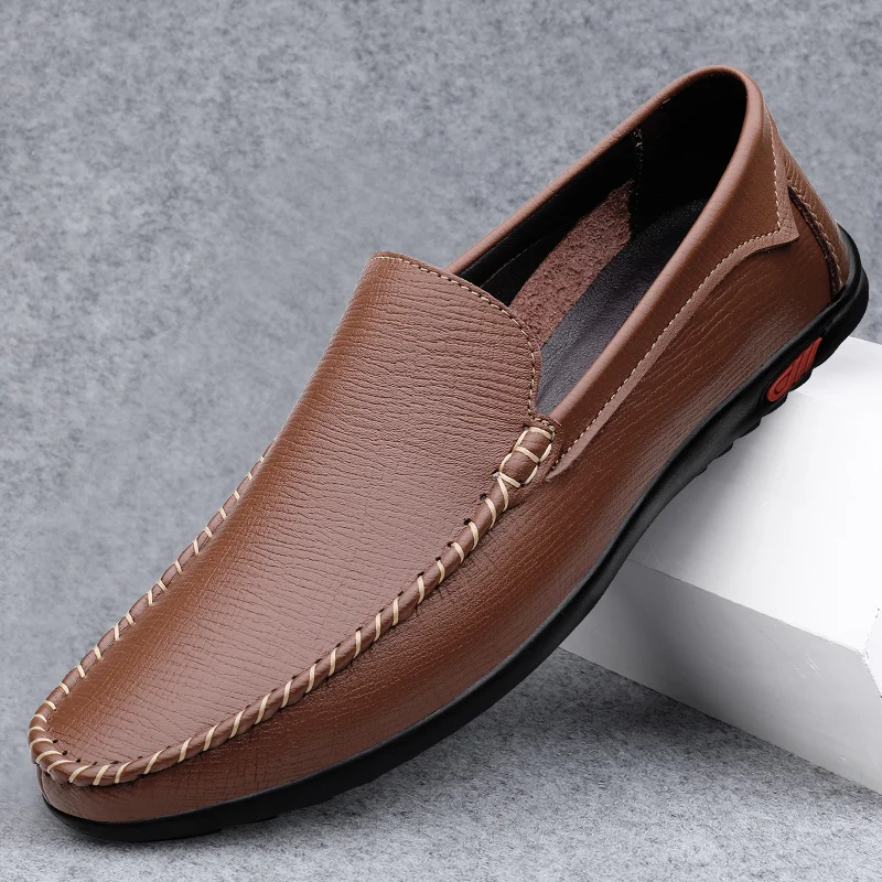 

Кожаная дышащая повседневная мужская обувь, мужская кожаная обувь из воловьей кожи, мужская деловая мужская повседневная обувь, туфли на плоской подошве для вождения