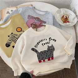 2025 Spring Children Sweatshirts Long Sleeve Tops for Kids Cartoon Girls Shirts Boys Tees Toddler Outfits Baby Outerwear Clothes