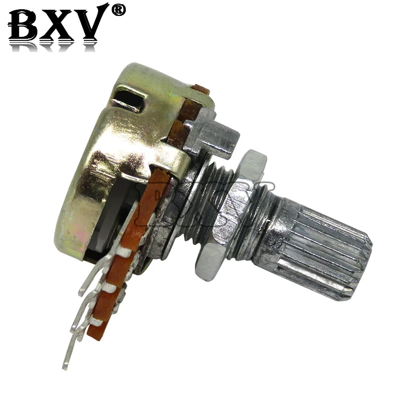 2PCS/LOT WH148 B1K B2K B5K B10K B20K B50K B100K B500K 3Pin 15mm Shaft Amplifier Dual Stereo Potentiometer 1K 2K 5K 10K 50K 100K