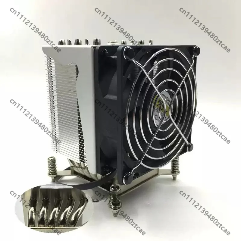 CPU Cooler,5 Heat Pipes Side‑blow 3U Server Fan,Rectangular,Quiet,Temperature Controlled