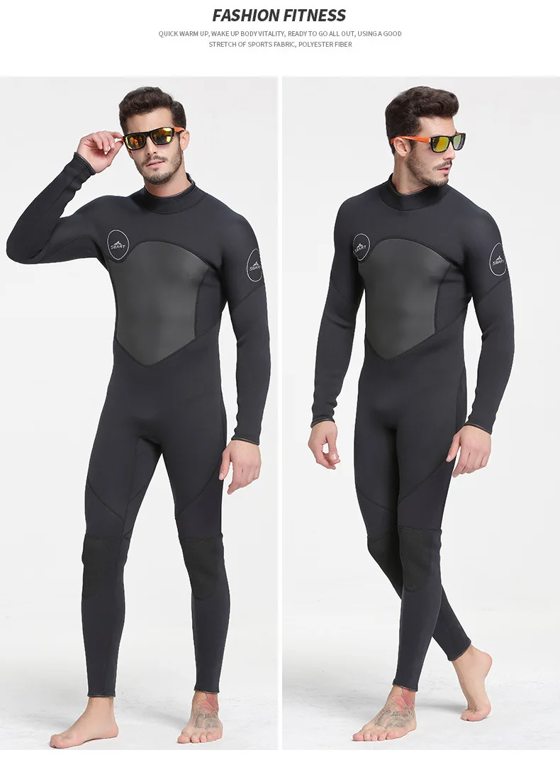 SBART One Piece Diving Suit Long sleeved 1.5mm Jellyfish Suit Diving Professional Suit Warm and Sunscreen Surfing Suit