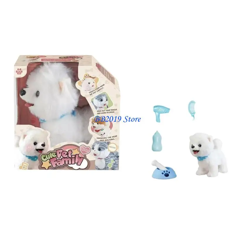 Q0KB 전기 애완 동물 장난감 모션 활성화 시뮬레이션 어린이를위한 동물 조기 학습 장난감