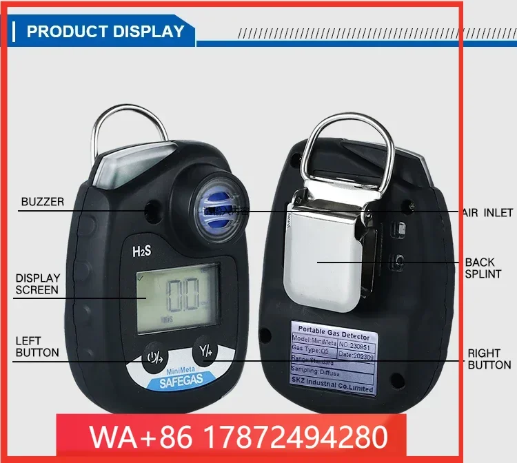 hot saleEasy to carry Minimeta-h2s 0-200ppm sulfide Single leak detector
