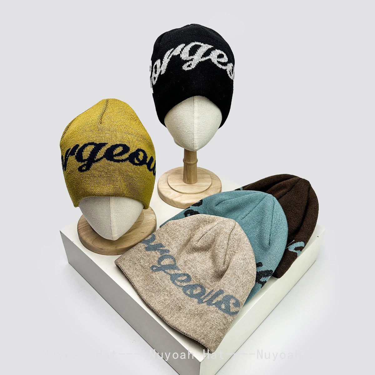 جديد الرجال النساء المتخصصة الكورية الجاكار خطابات قبعات منسوجة الدافئة الشخصية موضة في الهواء الطلق بيني الرجعية تنوعا كتلة اللون الإضافية #1