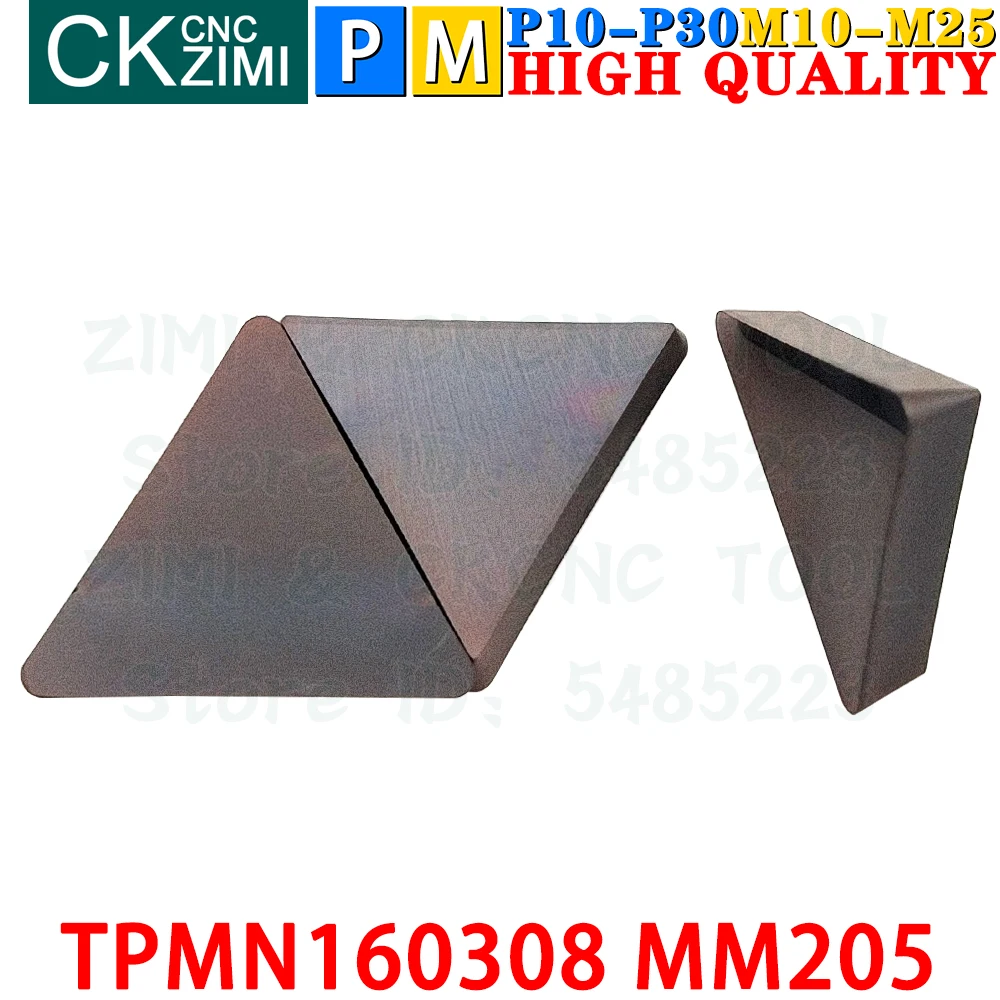 TPMN160308 MM205 TPMN 160308 Carbide Inserts Milling Inserts Tools Turning Tools CNC Metal Lathe Tools Indexable Cutting Tools