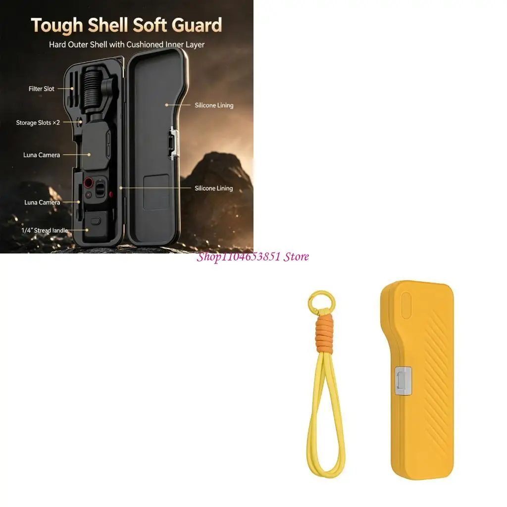 Action Camera Storage Shell with ABS and Silicone Construction For Ultra