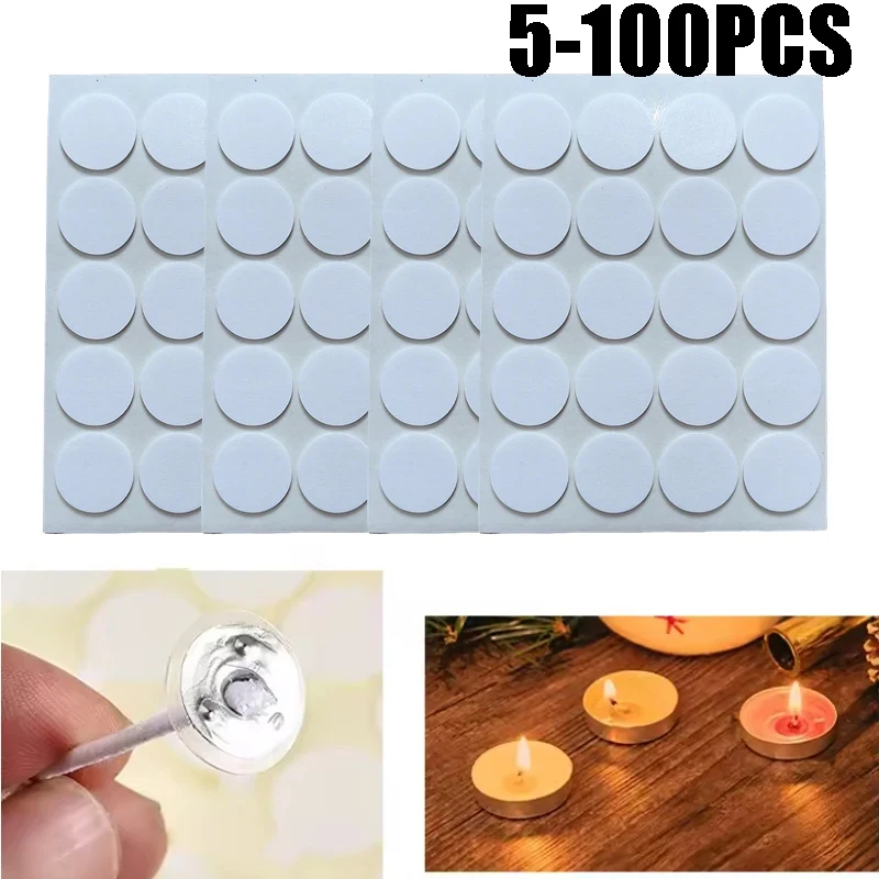 Heat Resistant Wick Stickers Reliable Double-Sided Adhesive for Securely Anchoring Wicks in Hot Candle Wax