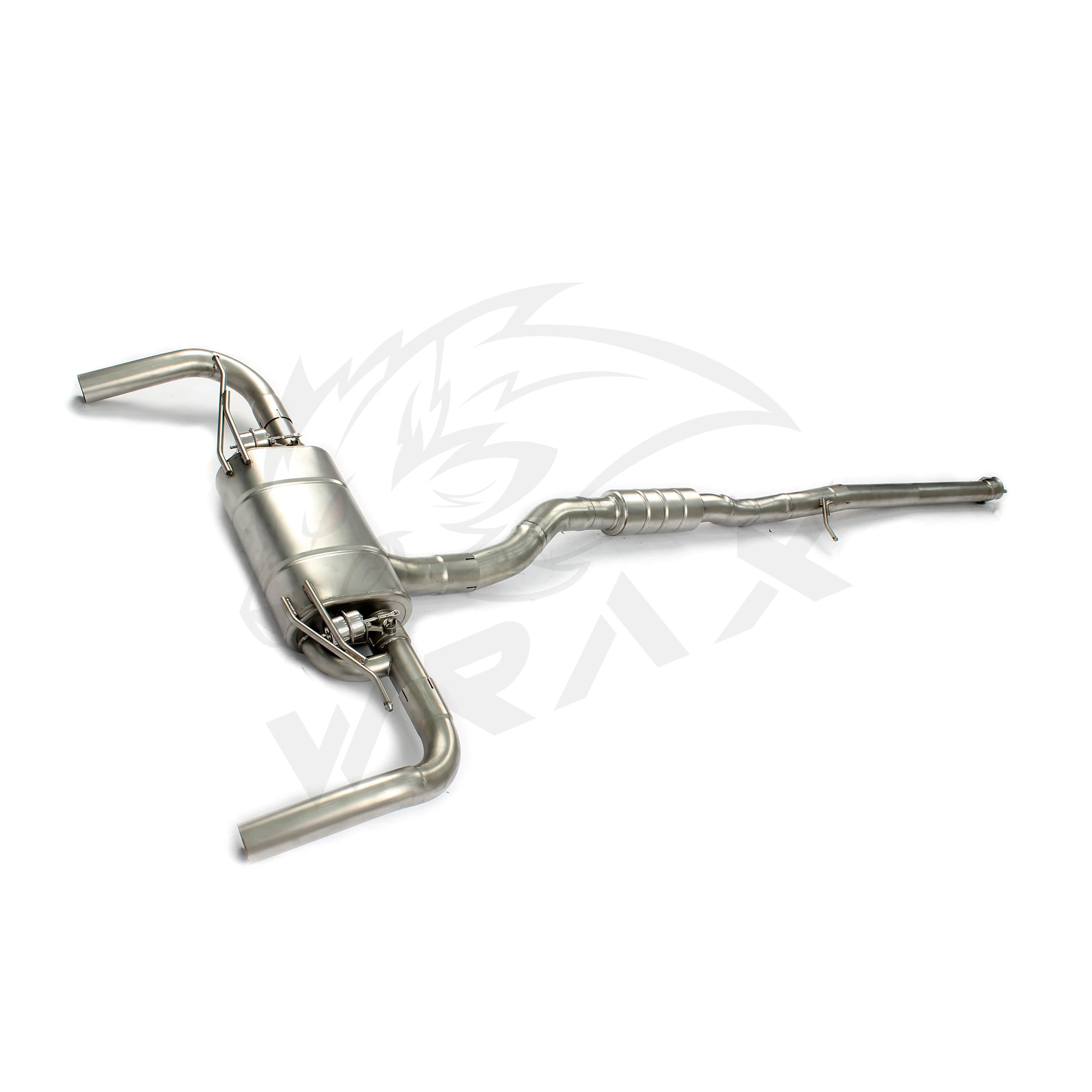 304 roestvrij staal Catback uitlaatsysteem Prestaties uitlaatpijpen voor Benz Cla45 A45 met klep