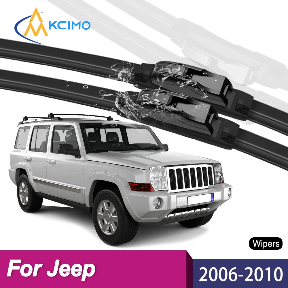 Upgrade Your Wiper System 2PCS Premium All-Season Rubber Blades For Jeep Commander XK XH (diesel export version) 2006-2010