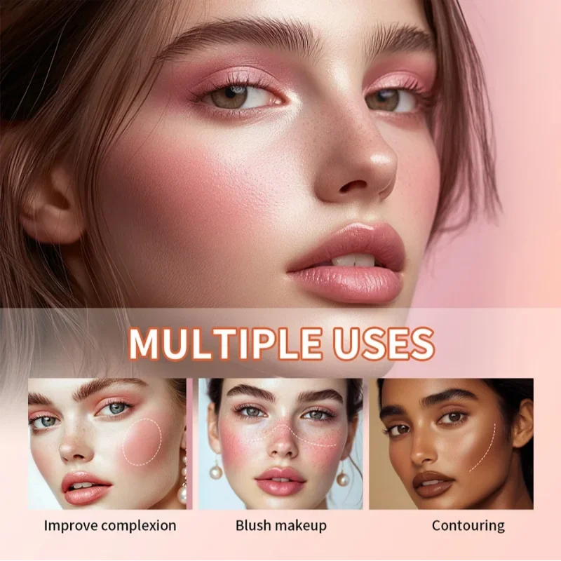 Palette de fard à joues pour sourcils, 5 couleurs, surligneur, finition mate scintillante, tons d'ombre, cosmétiques longue durée