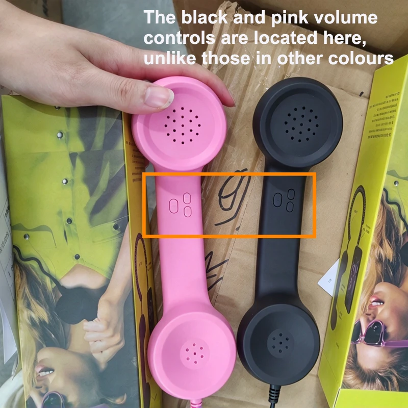 Type-C Retro Handset, Wired Telephone Receiver Vintage Mobile Phone Earpiece with C Port Voice Call for Smartphone Calling