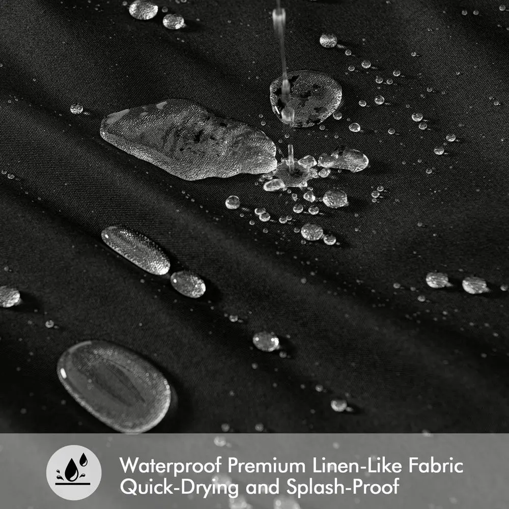エクストラロングリネンシャワーカーテン、72x108、頑丈な12個のフック付き、防水性と洗濯機で洗える、バスルームやホテルでの使用に最適