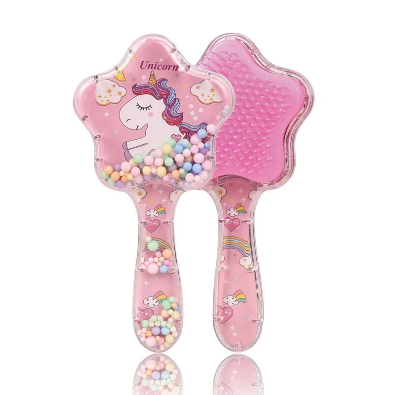 1 flower shaped cartoon comb, wrinkle removal comb, hair styling, untangling hair tangles, suitable for any hair texture, gift