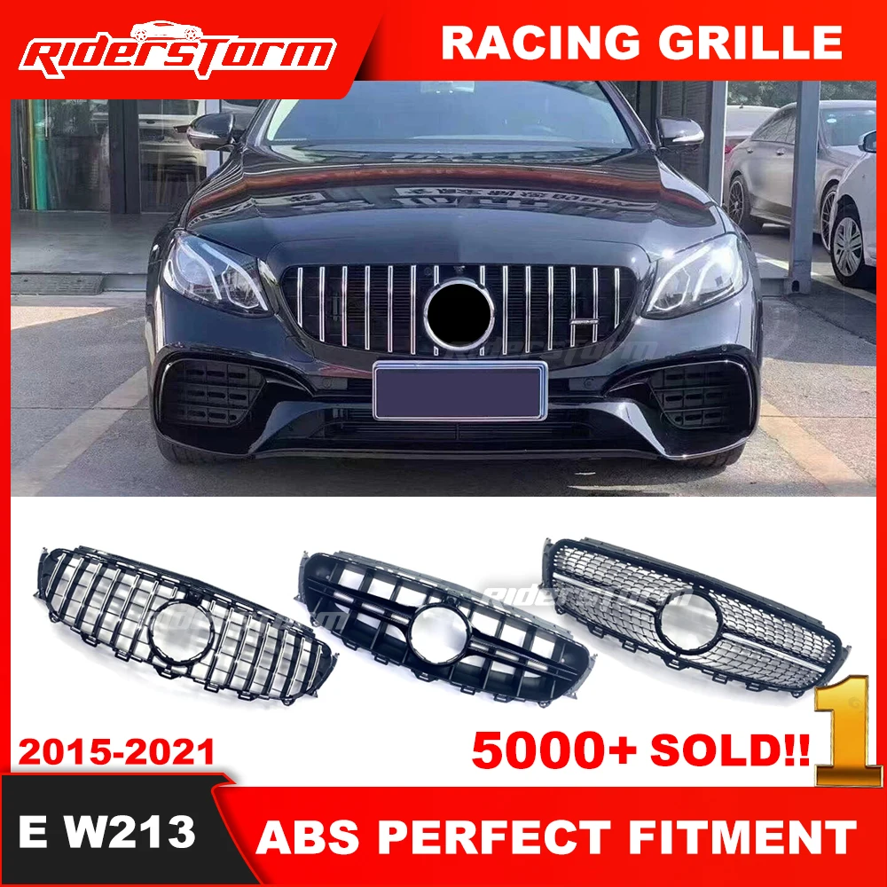 2016-2019 W213 GT Grille Vertical Diamond Grill E63S Style For Mercedez-benz E Class w238 GT Grille Sedan E300 E350 E400 E260