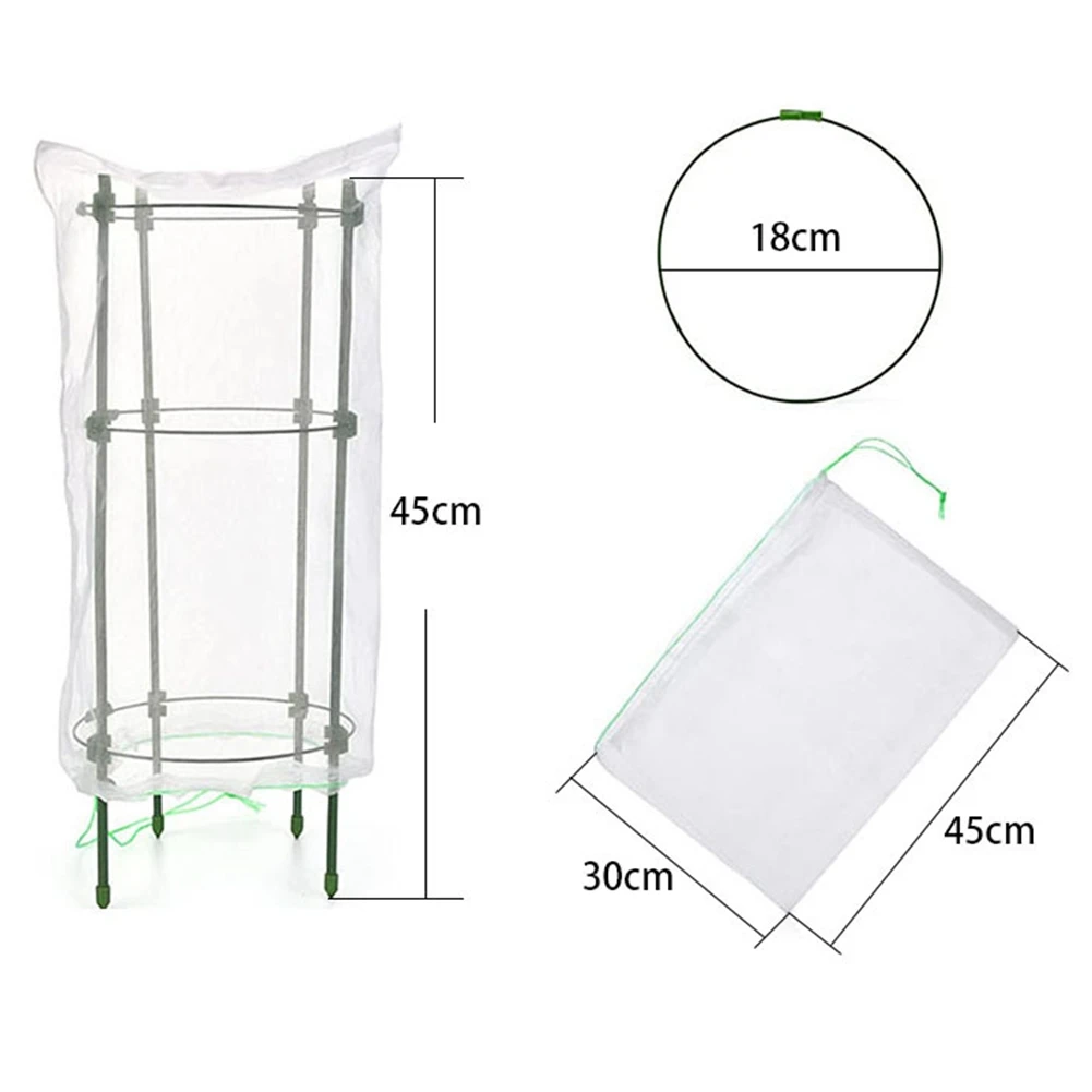 A93Z Bird Barrier Netting Mesh With Drawstring ,Garden Bug Netting Plant Cover For Protect Plant Flower From Insect Bird 2Pcs