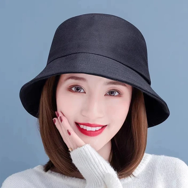 【New】Bucket Hat Synthetic With Hair Cap Fashion Short Straight Bob Fall Autumn Hat Wigs For Women Clip On Hair Extensions