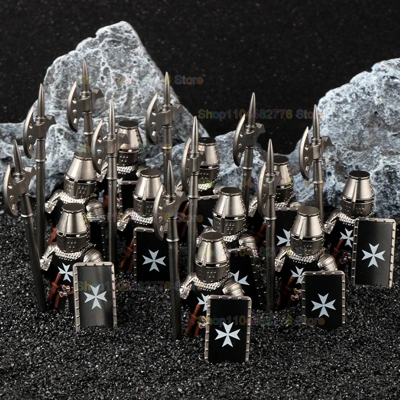 

Рыцари, армия, тяжелая бронекавалерия, средневековые солдаты, кирпичи, оружие, фигурки, строительные блоки, детские игрушки, подарки