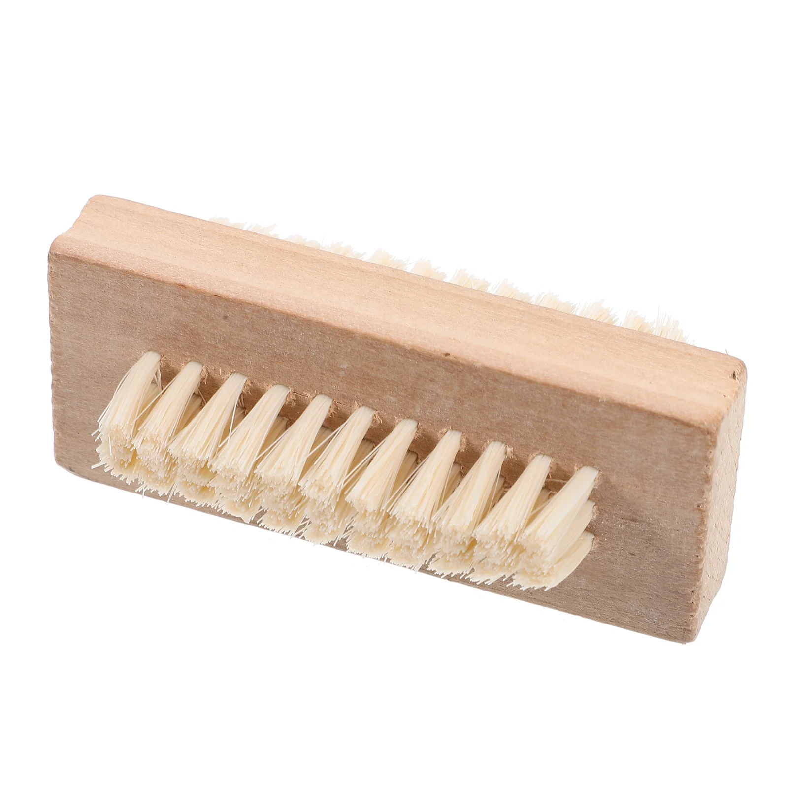 Wooden Handle Double Sided Natural Bristle Nail Brush Wooden nail brush Bristle nail polish Double sided nail brush